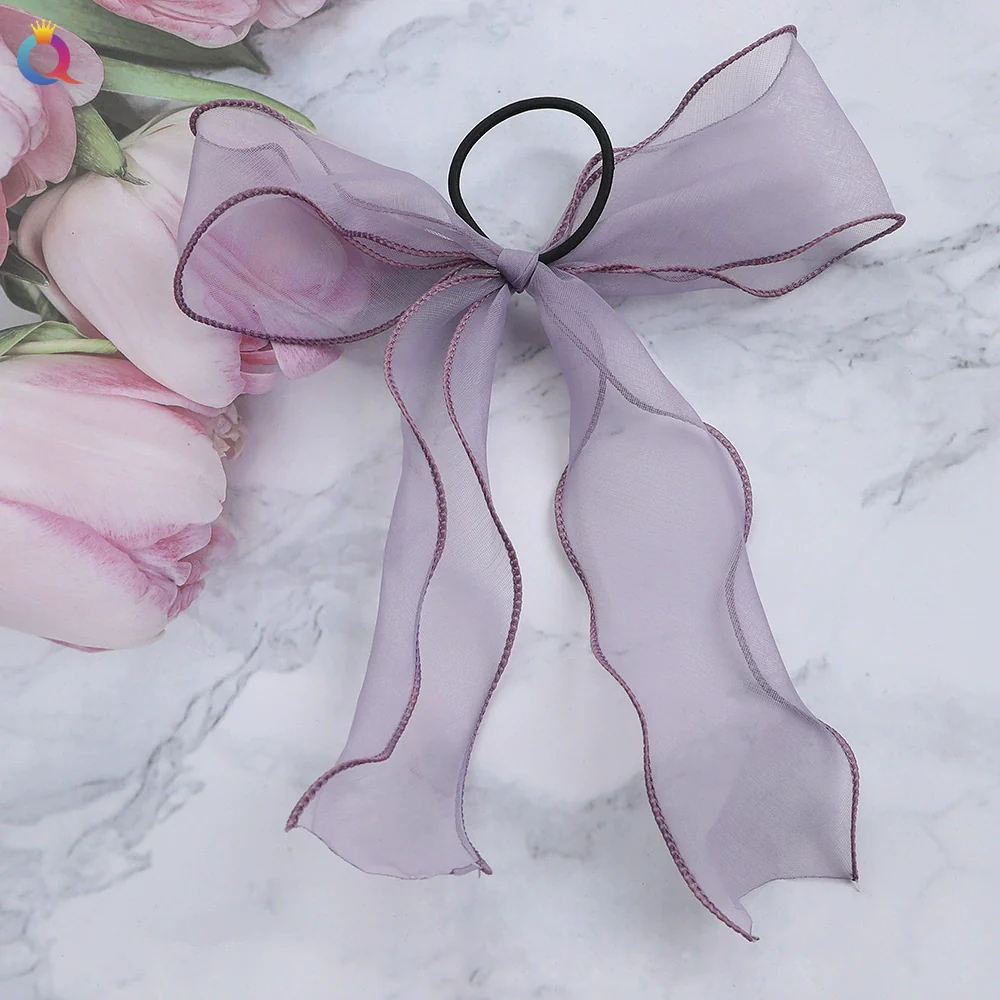 Wholesale Cloth Handmade Bow Ribbon Hair Ring Women's Hair Accessories - Image 6