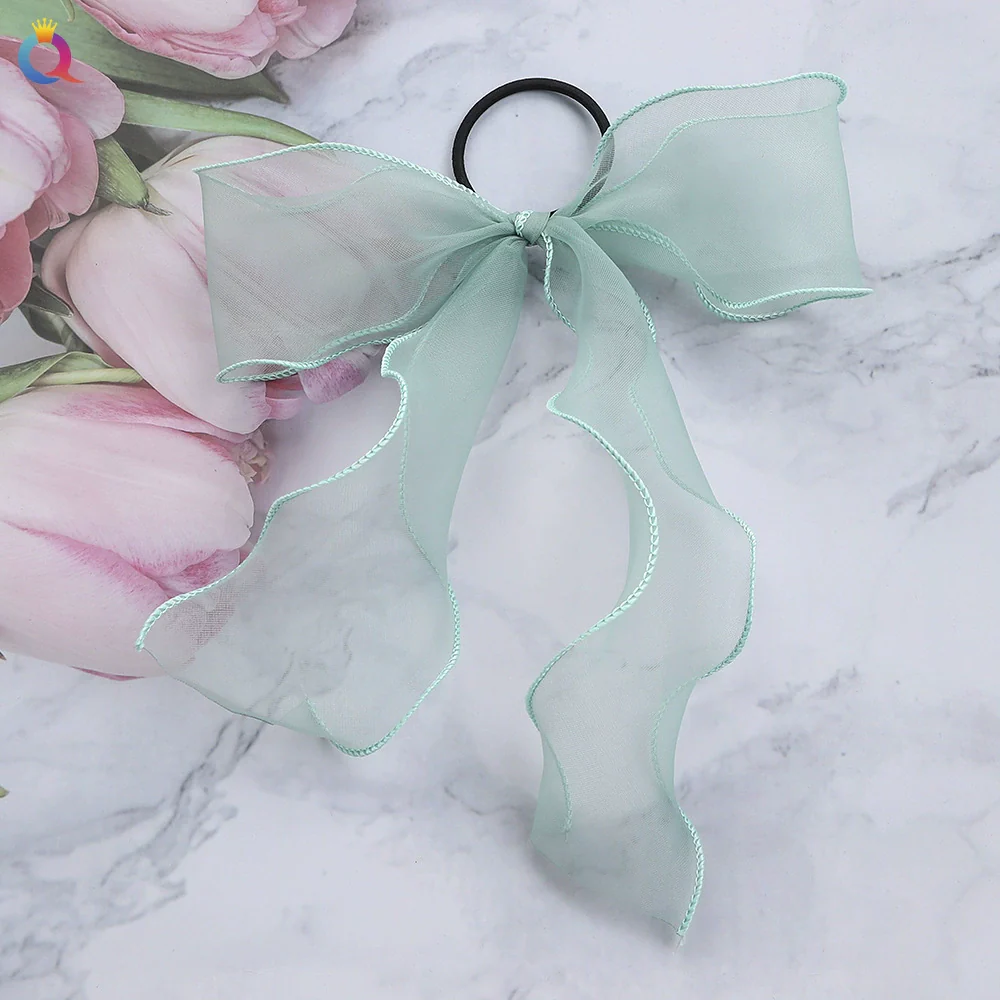 Wholesale Cloth Handmade Bow Ribbon Hair Ring Women's Hair Accessories - Image 7
