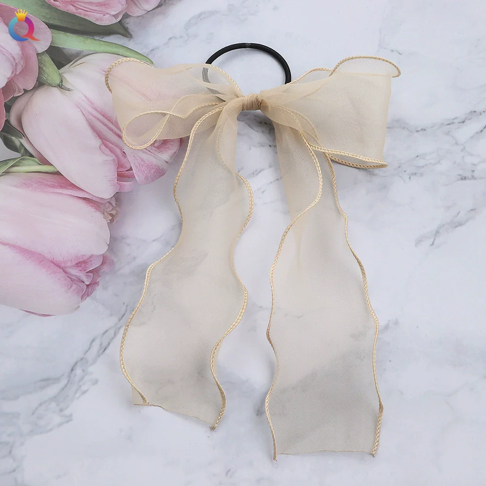 Wholesale Cloth Handmade Bow Ribbon Hair Ring Women's Hair Accessories - Image 8