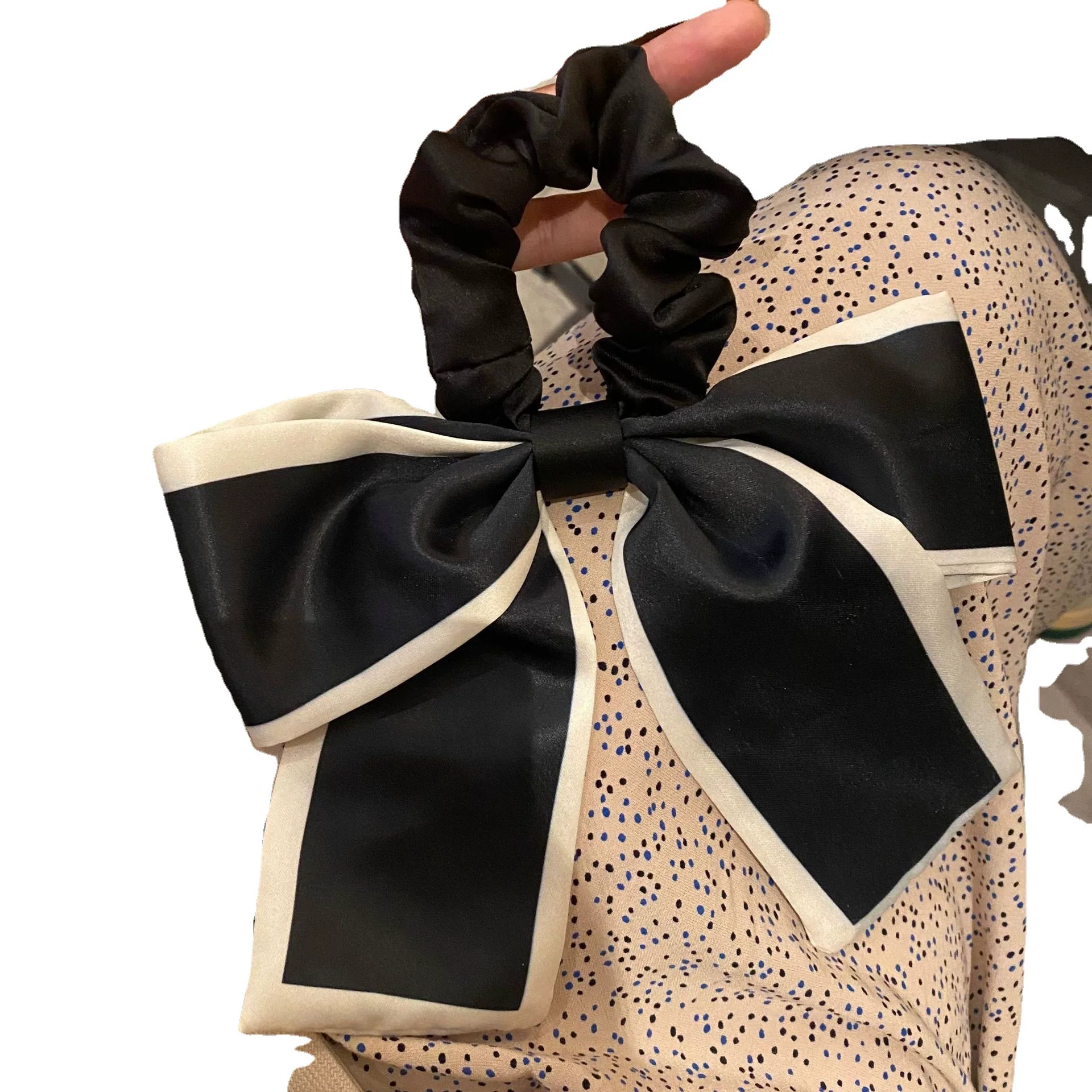 Wholesale Cloth Handmade Fashion Hair Rope With Large Bow For Women - Image 5