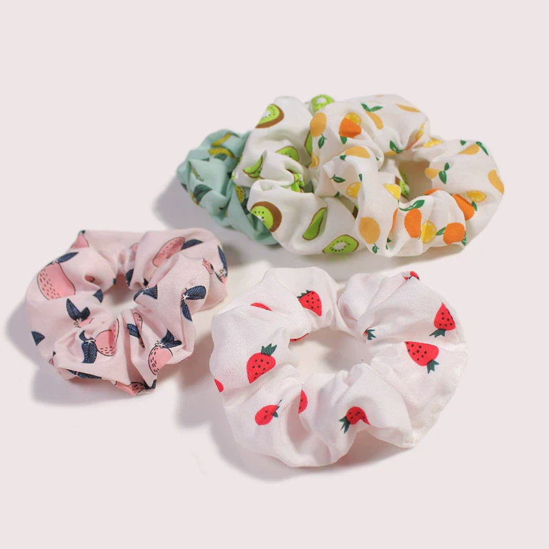 Wholesale Cloth Handmade Fresh Fruit Large Intestine Fat Sausage Hair Band Hair Rope Hair Accessories - Image 2