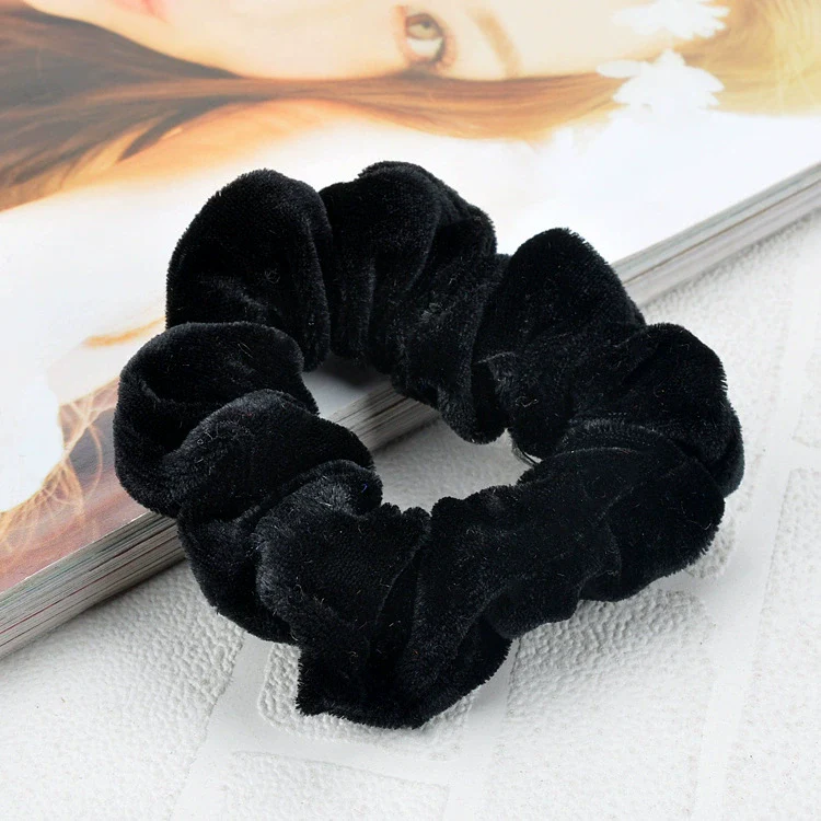 Wholesale Cloth Velvet Hair Ties Pure Handmade Hair Accessories - Image 4