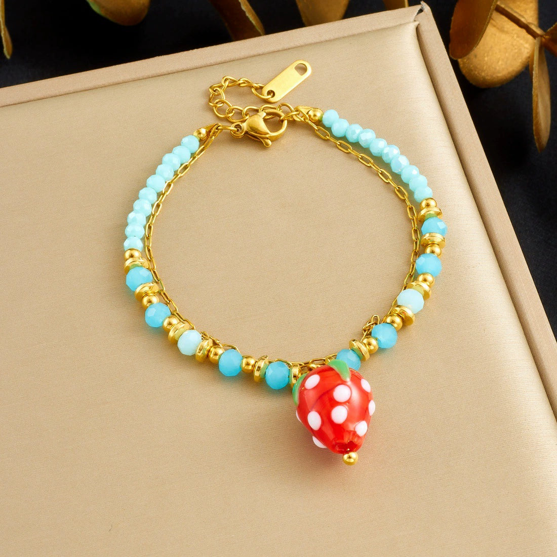 Wholesale Colorful Plastic Faceted Beaded Chain Rope Chain Electroplated Stainless Steel Cartoon Animals Zodiac Pendant Bracelet For Women - Image 7