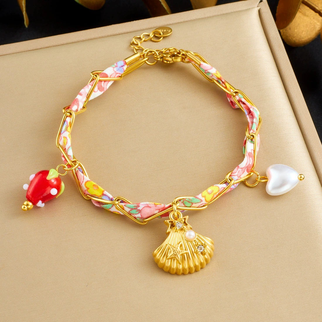 Wholesale Colorful Plastic Faceted Beaded Chain Rope Chain Electroplated Stainless Steel Cartoon Animals Zodiac Pendant Bracelet For Women - Image 9