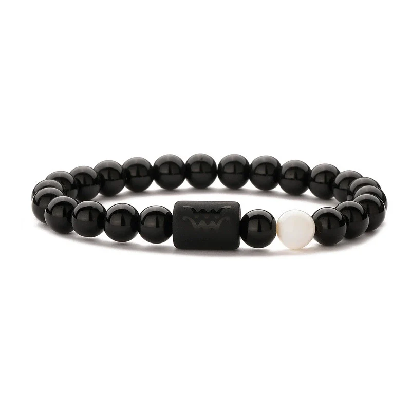 Wholesale Constellation Agate Elastic Handmade Bracelet - Image 18