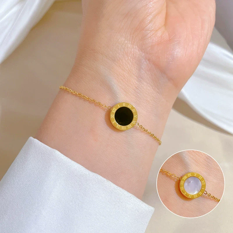 Wholesale Constellation Gold Inlaid Titanium Steel Bracelet For Women And Unisex - Image 3