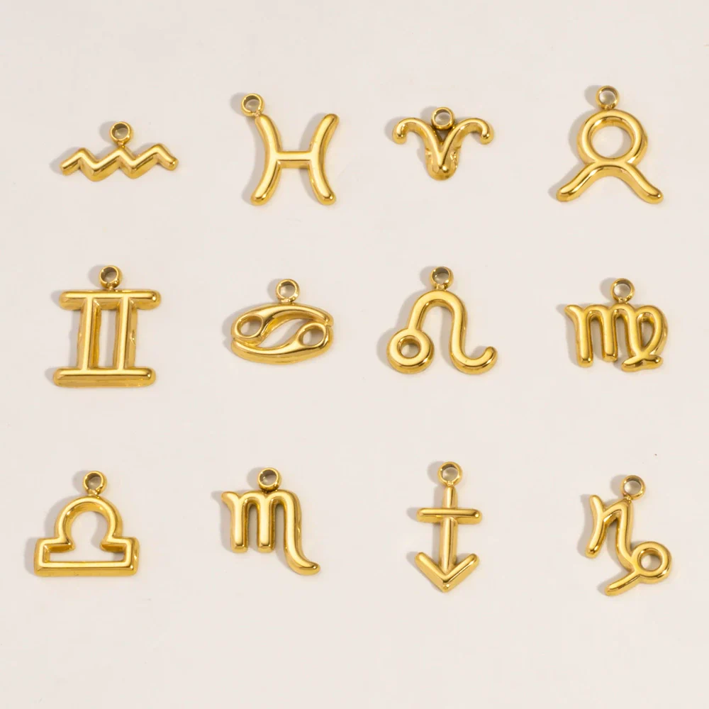 Wholesale Constellation Stainless Steel Pendant Necklace Earrings Furnace Electroplated - Image 3