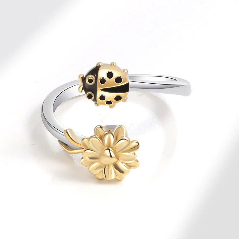 Wholesale Copper Animal Style Geometric Rotating Opening Antipressure Ring For Women With Electroplating Treatment - Image 3