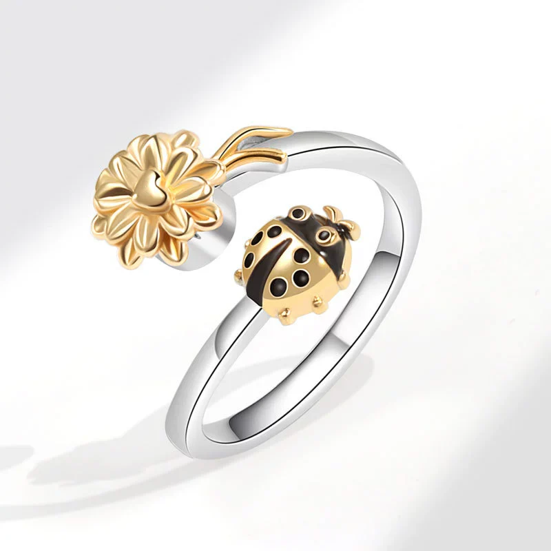 Wholesale Copper Animal Style Geometric Rotating Opening Antipressure Ring For Women With Electroplating Treatment - Image 6