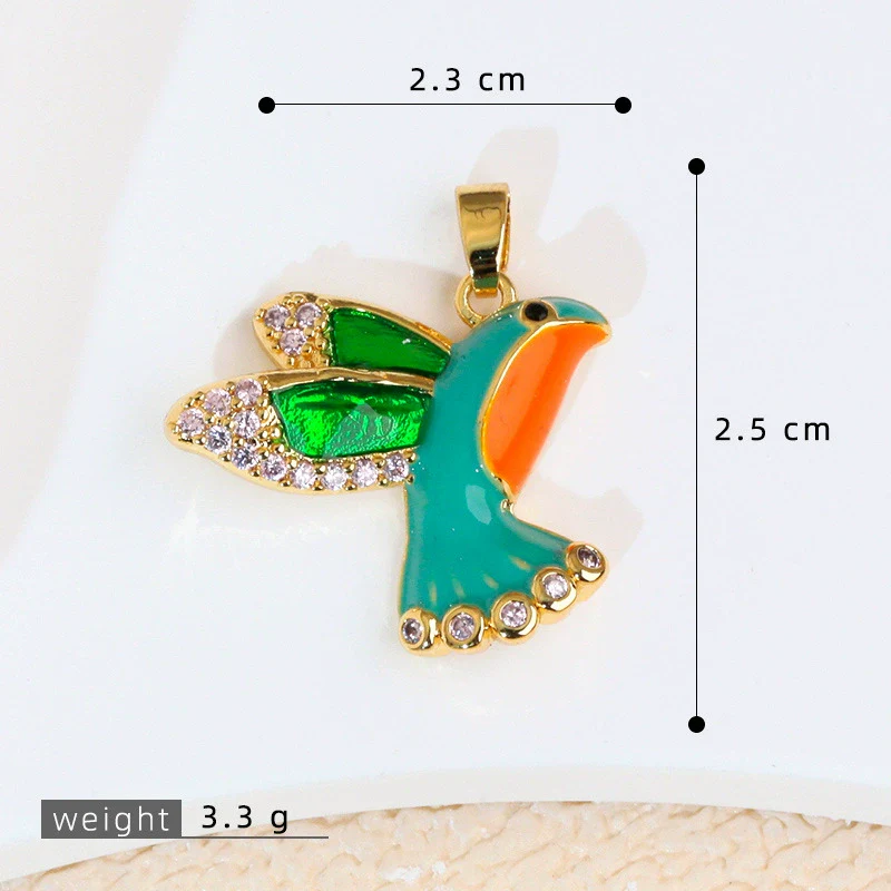 Wholesale Copper Animal Zodiac Style Electroplated Diy Handmade Angel Wings Bird Accessories Pendant For Bracelet And Necklace - Image 6