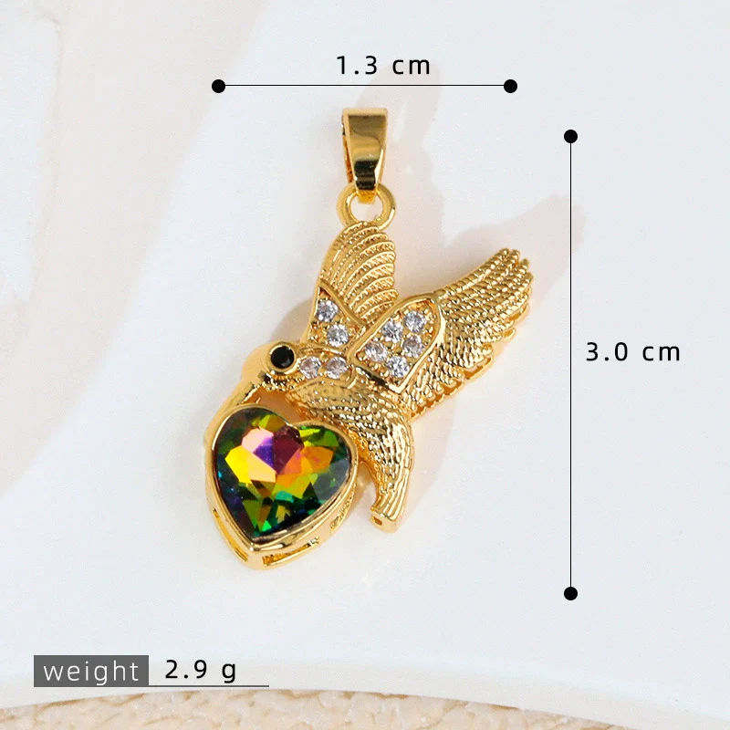 Wholesale Copper Animal Zodiac Style Electroplated Diy Handmade Angel Wings Bird Accessories Pendant For Bracelet And Necklace - Image 9