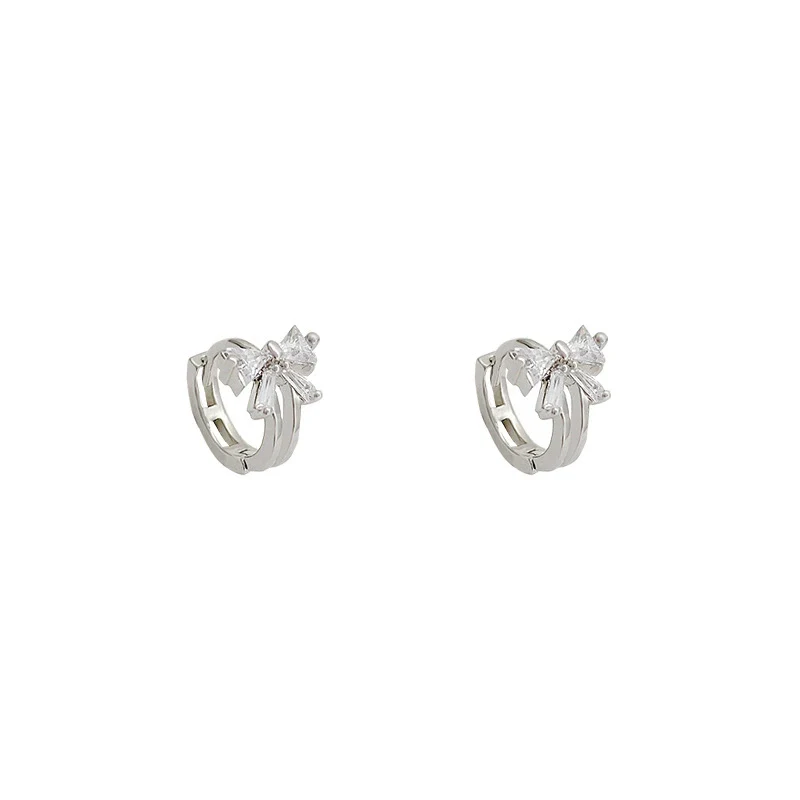 Wholesale Copper Butterfly Bow Electroplated Women's Earrings - Image 5