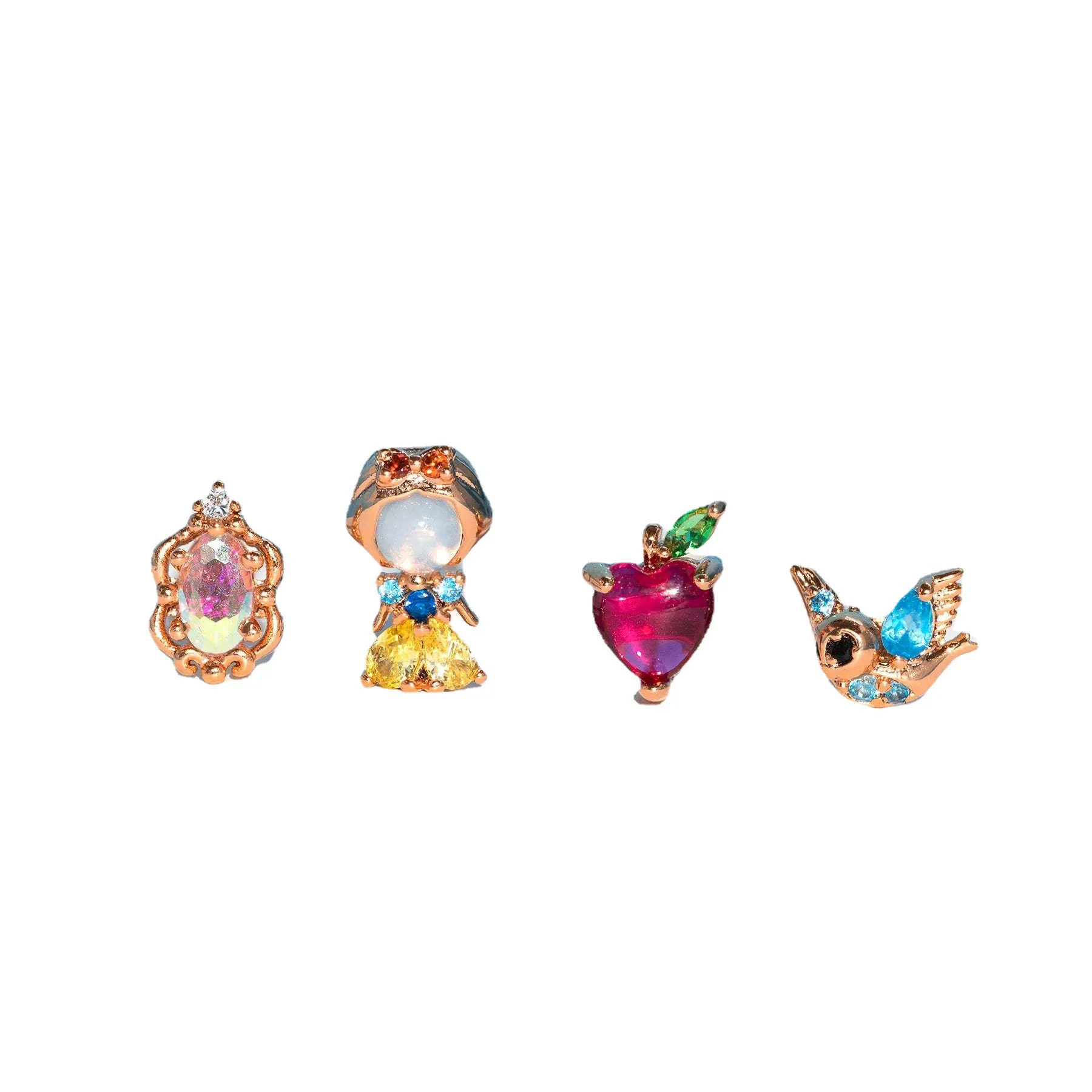 Wholesale Copper Cartoon Characters Zircon Inlaid Fantasy Fairy Tale Character Earrings Set Jewelry - Image 5