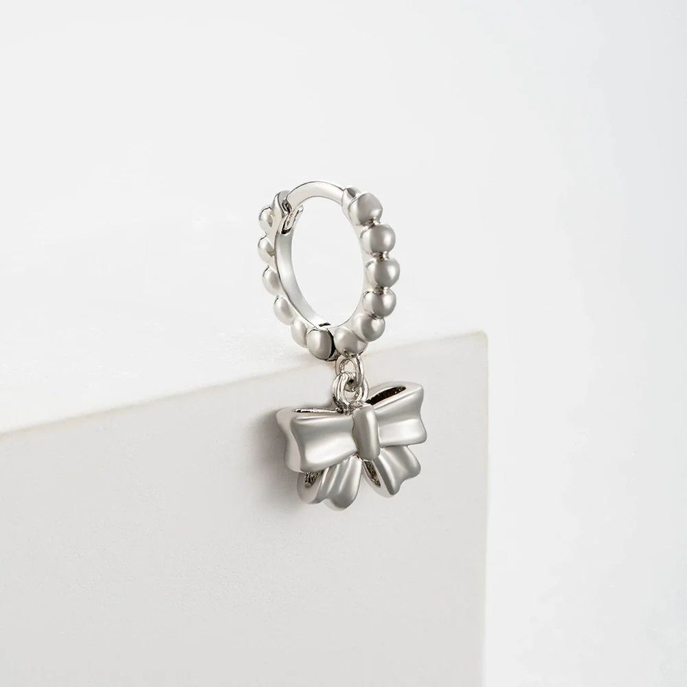Wholesale Copper Earrings With Inlaid Zircon And Cute Girl Bow Ear Buckle Lovely Style - Image 7