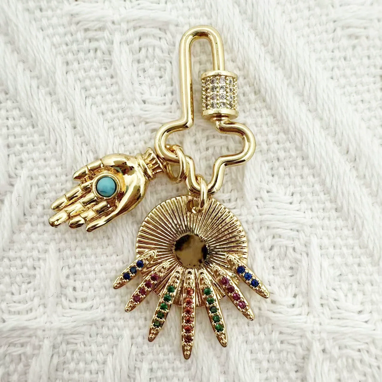 Wholesale Copper Electroplated Inlaid Zircon Pendant Accessories For Women Necklace Bracelet - Image 14