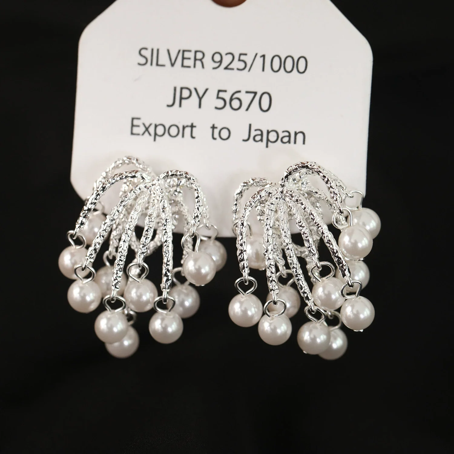 Wholesale Copper Flower Geometric Style Electroplating Tassel Earrings For Women - Image 3