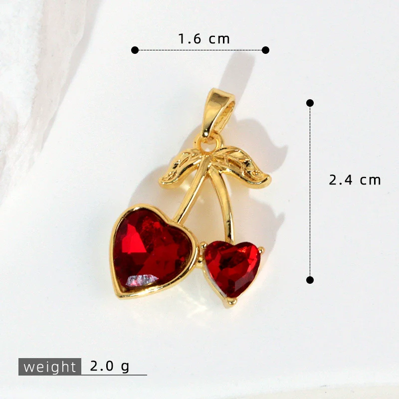 Wholesale Copper Fruit Pattern Pendant Collarbone Necklace With Oil Dropping Design And Electroplating Processing - Image 12