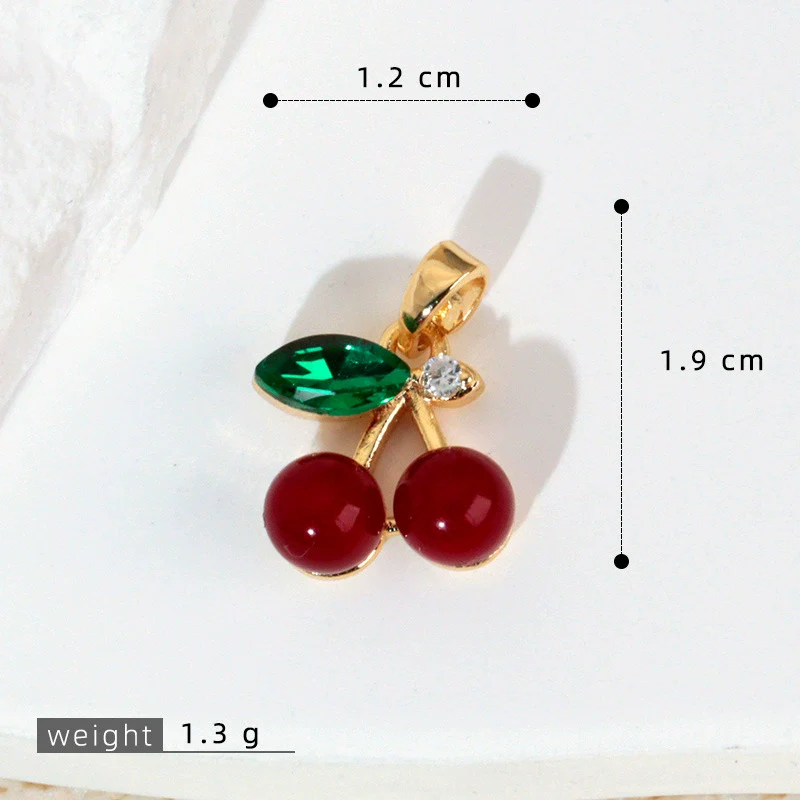 Wholesale Copper Fruit Pattern Pendant Collarbone Necklace With Oil Dropping Design And Electroplating Processing - Image 13