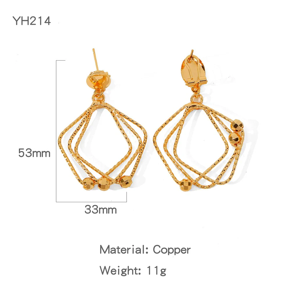 Wholesale Copper Geometric Irregular Cut Out Earrings With Electroplating Treatment - Image 12