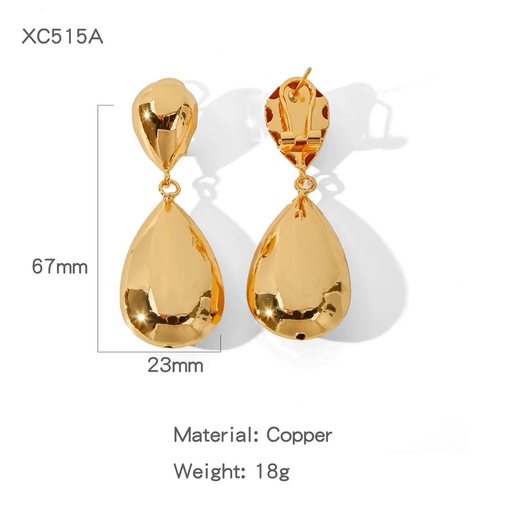 Wholesale Copper Geometric Irregular Cut Out Earrings With Electroplating Treatment - Image 8
