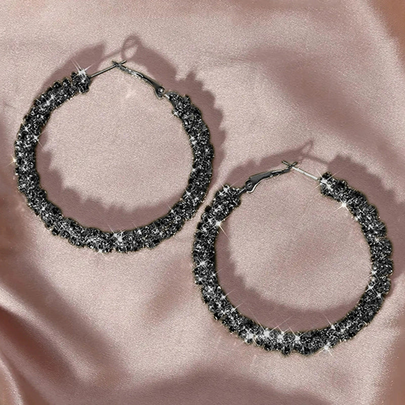 Wholesale Copper Geometric Particle Hoop Earrings For Women Electroplated Chic Style Jewelry - Image 6