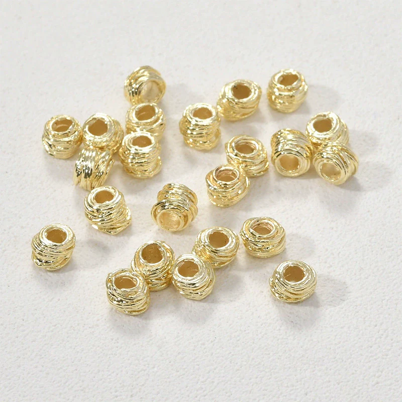 Wholesale Copper Geometric Woven Ball Beads Electroplated Colorretaining Jewelry Making Material For Bracelet Necklace Earring - Image 3