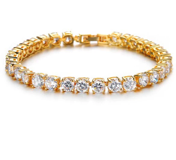 Wholesale Copper Geometric Zircon Jewelry Bracelet For Women With Diamond Design And White Golden Plated - Image 5
