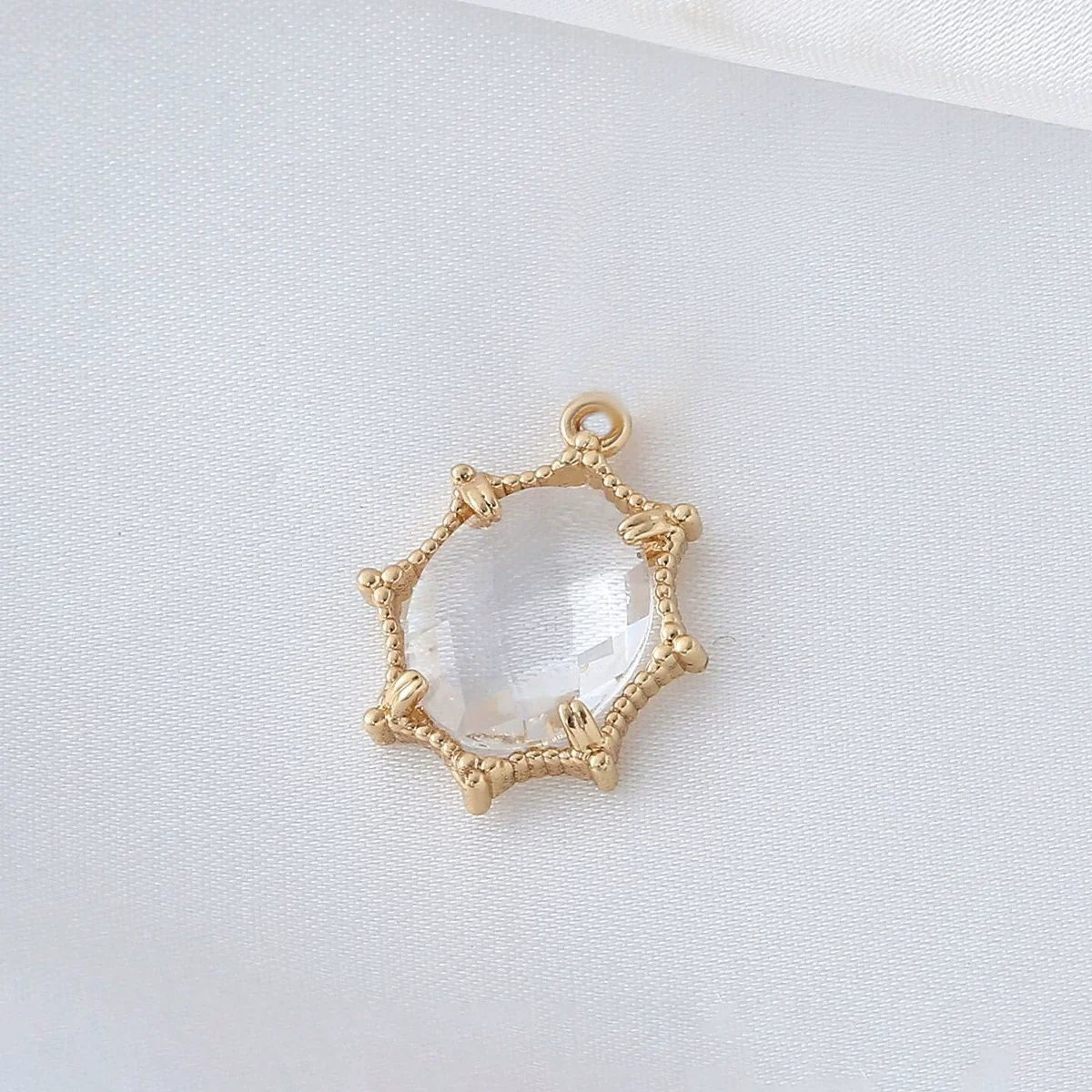 Wholesale Copper Goldplated Geometric Inlaid Zircon Crystal Pendant Jewelry Accessories For Diy Hair Bracelet Necklace - Image 10