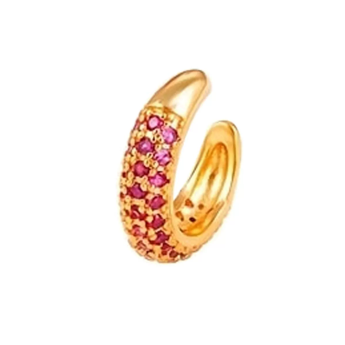 Wholesale Copper Goldplated Micropaved Colored Diamond Inlaid Zircon Ushape Nonpiercing Women's Ear Clips Jewelry - Image 7