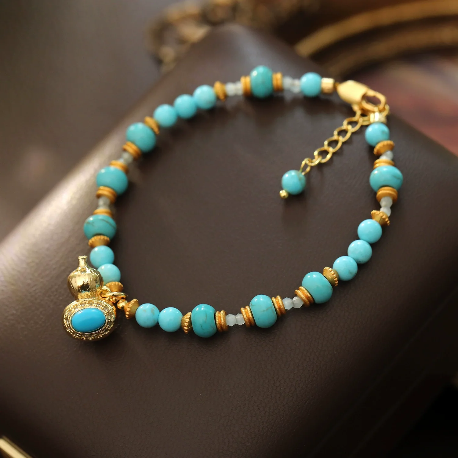 Wholesale Copper Handmade Geometric Beaded Bracelet For Women Electroplated - Image 2