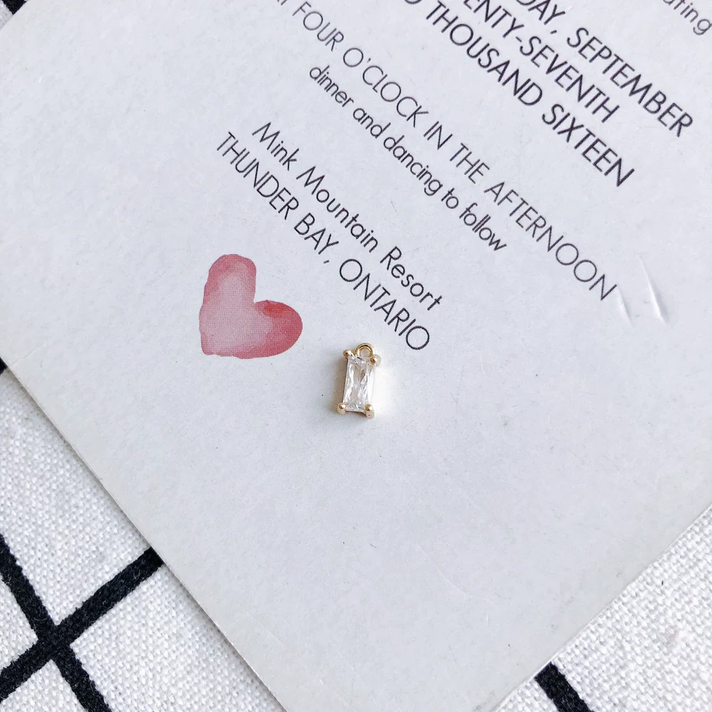 Wholesale Copper Hanging Crystal Geometric Square Pendant Jewelry Accessories With Red Copper Plated Zircon Inlay And Electroplating - Image 16