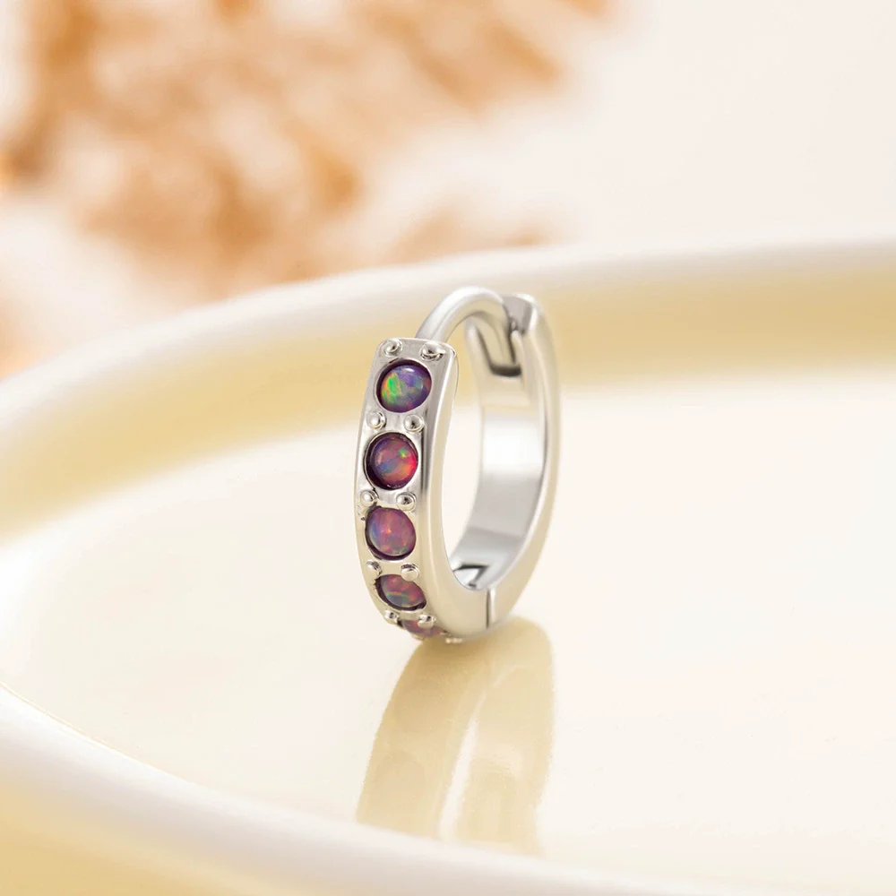 Wholesale Copper Inlaid Opal And Zircon Earrings For Girls With Sweet Style - Image 8