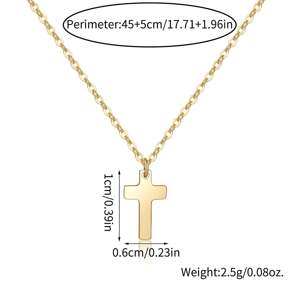 Wholesale Copper Inlaid With Zircon Geometric Cross Handmade Necklace For Women - Image 2