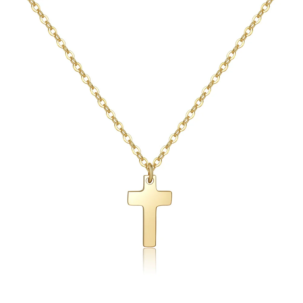 Wholesale Copper Inlaid With Zircon Geometric Cross Handmade Necklace For Women - Image 5