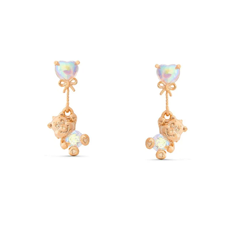 Wholesale Copper Inlaid Zircon Animal Zodiac Heart Shape Women's Earring Set - Image 16