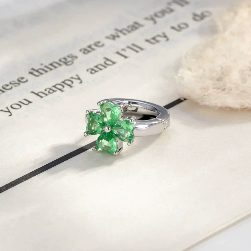 Wholesale Copper Inlaid Zircon Flower Style Women's Ear Piercing Earrings - Image 6