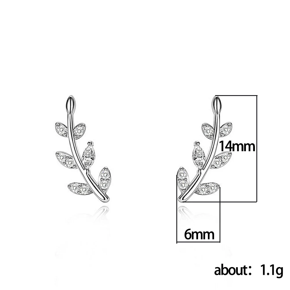 Wholesale Copper Leaf Ear Studs Mori Style For Women - Image 5