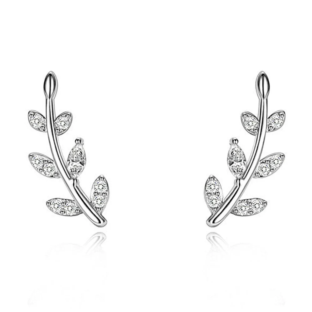 Wholesale Copper Leaf Ear Studs Mori Style For Women - Image 6