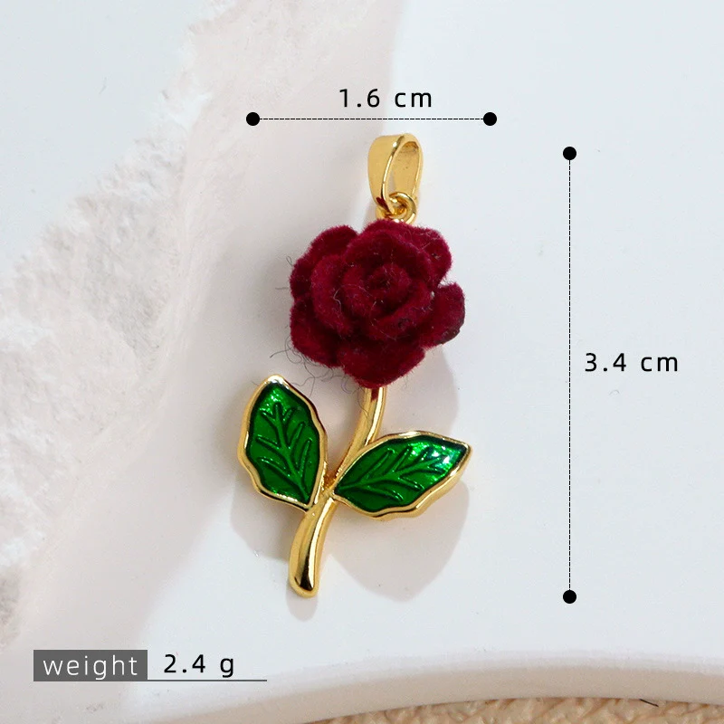 Wholesale Copper Microinlaid Flower Necklace With Zircon And Oil Painting Pendant For Women Electroplated Fashionable And Versatile Clavicle Chain Jewelry - Image 7