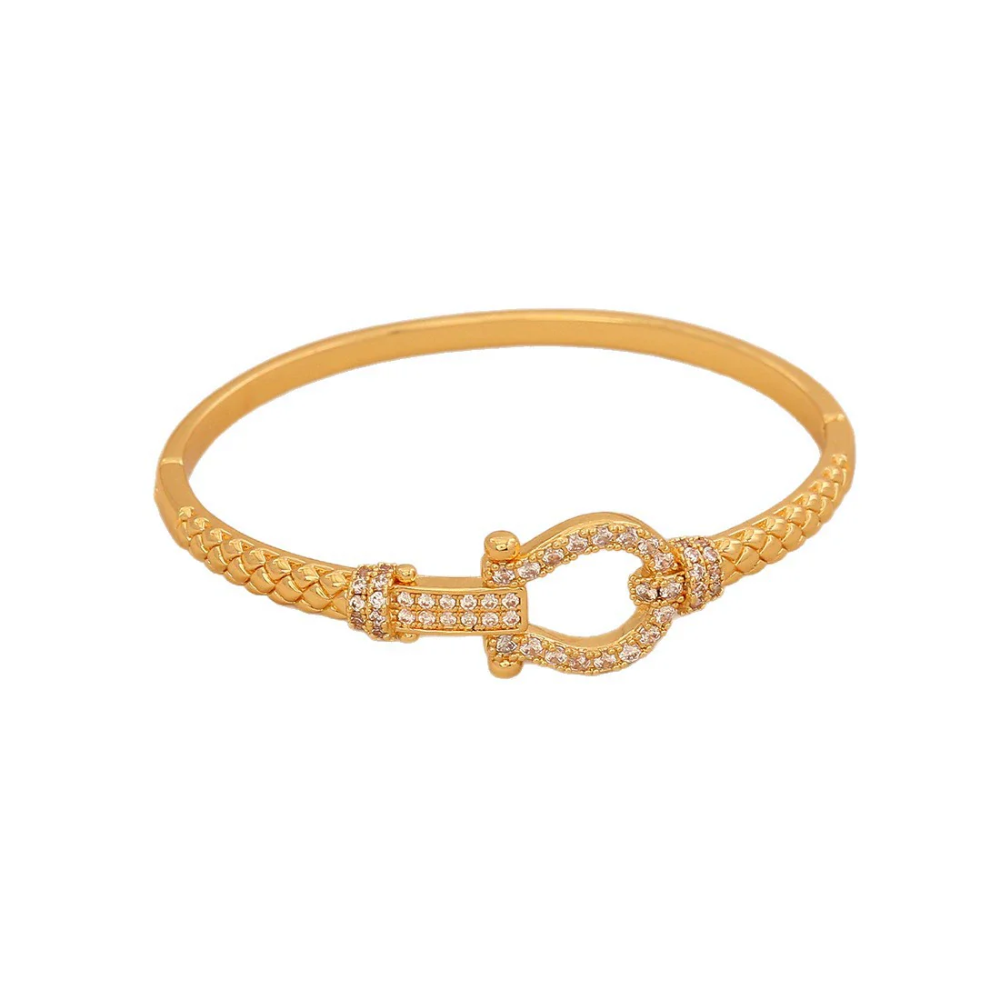 Wholesale Copper Micropaved Zircon Inlaid With Gold Bracelet Luxury Highend Jewelry - Image 2