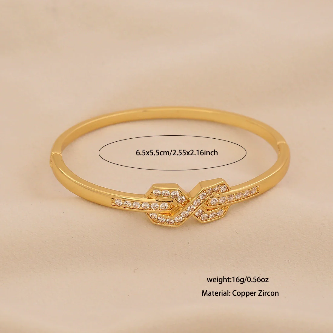 Wholesale Copper Micropaved Zircon Inlaid With Gold Bracelet Luxury Highend Jewelry - Image 4