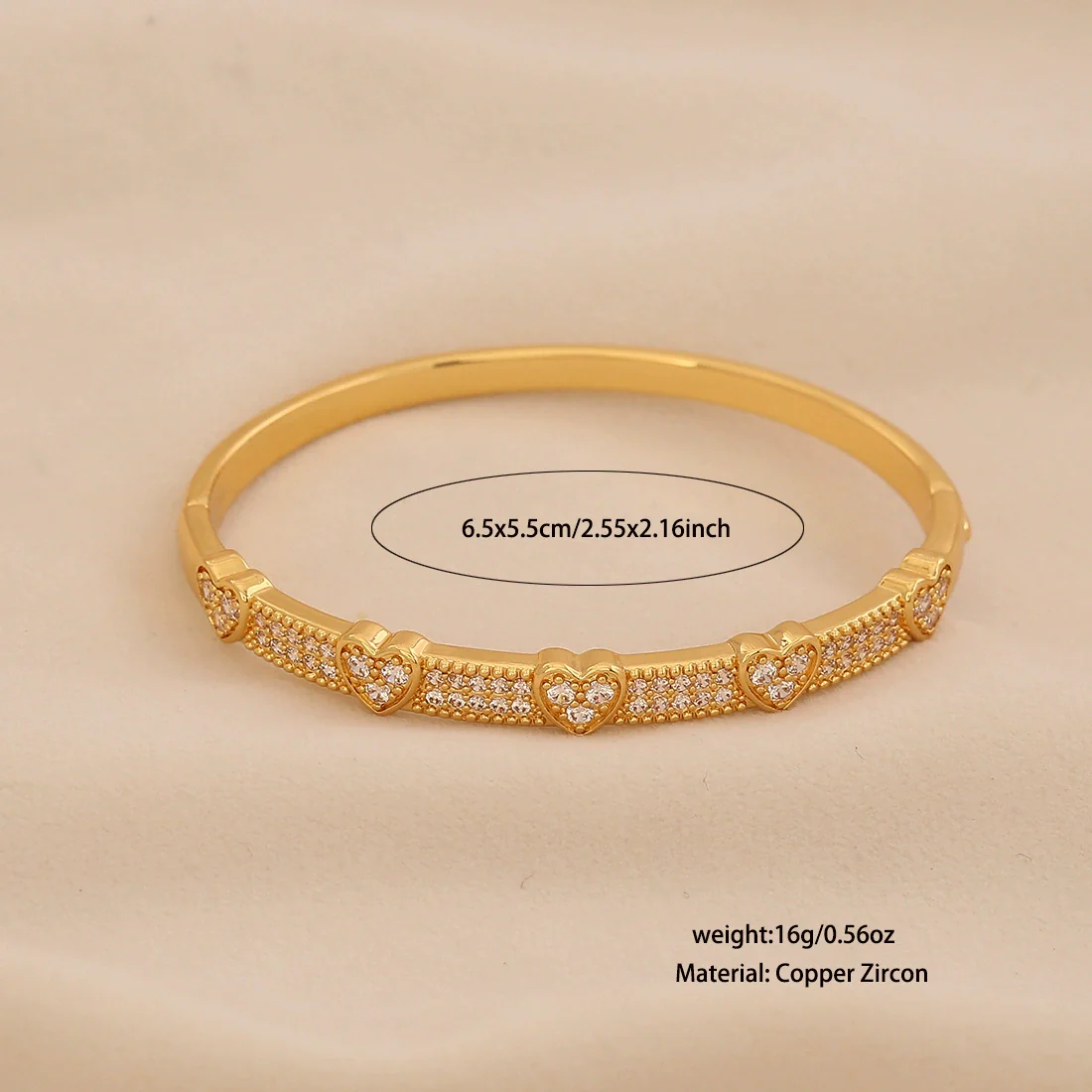 Wholesale Copper Micropaved Zircon Inlaid With Gold Bracelet Luxury Highend Jewelry - Image 5
