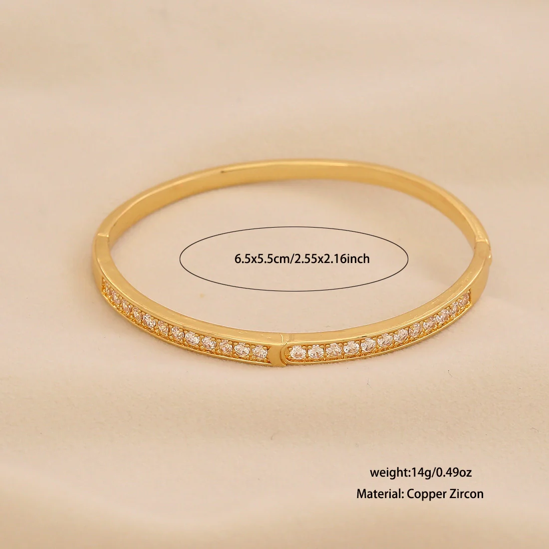 Wholesale Copper Micropaved Zircon Inlaid With Gold Bracelet Luxury Highend Jewelry - Image 6
