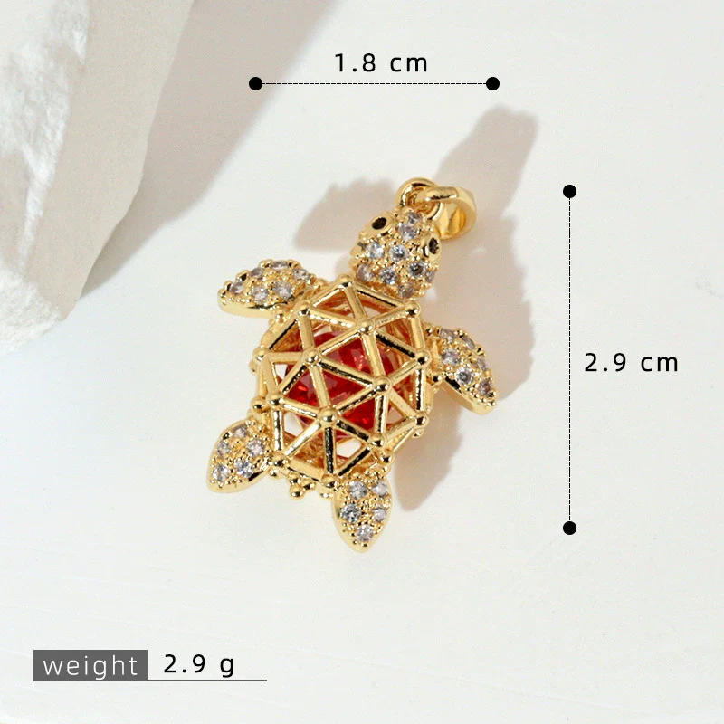 Wholesale Copper Minimalist Animal Zodiac Micropaved Marine Turtle Starfish Necklace Pendant - Image 15