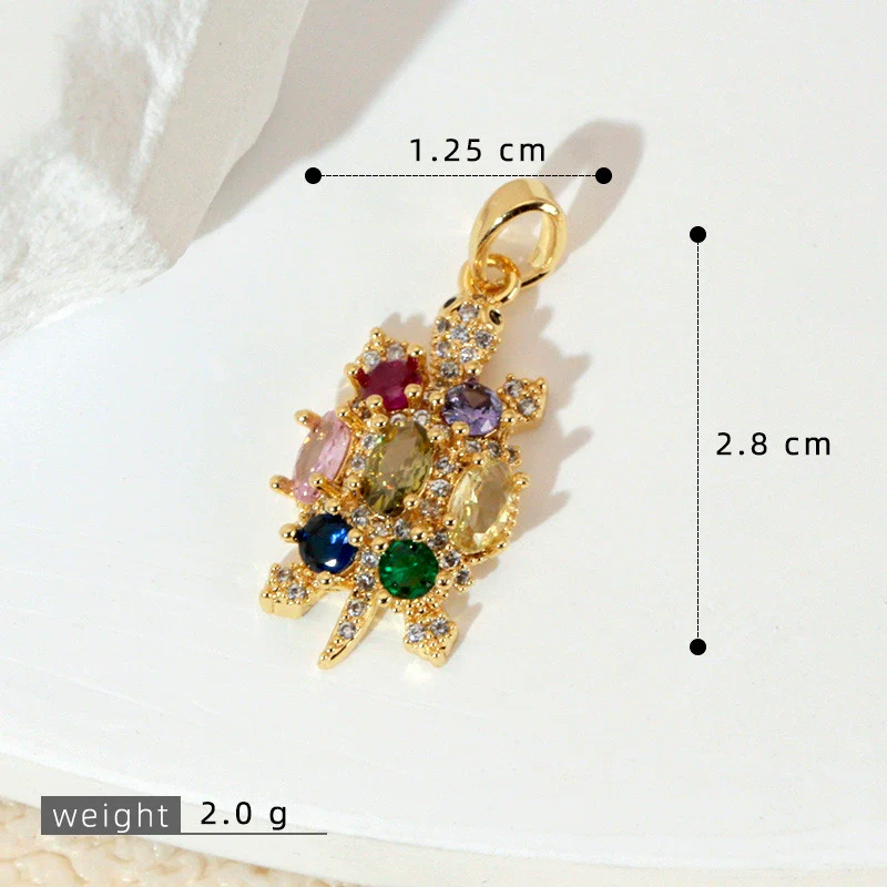 Wholesale Copper Minimalist Animal Zodiac Micropaved Marine Turtle Starfish Necklace Pendant - Image 20