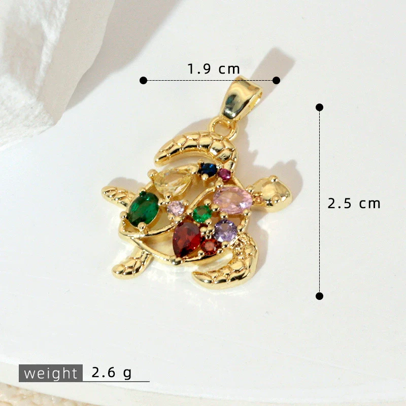 Wholesale Copper Minimalist Animal Zodiac Micropaved Marine Turtle Starfish Necklace Pendant - Image 21