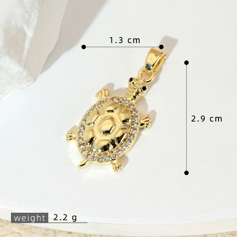 Wholesale Copper Minimalist Animal Zodiac Micropaved Marine Turtle Starfish Necklace Pendant - Image 26