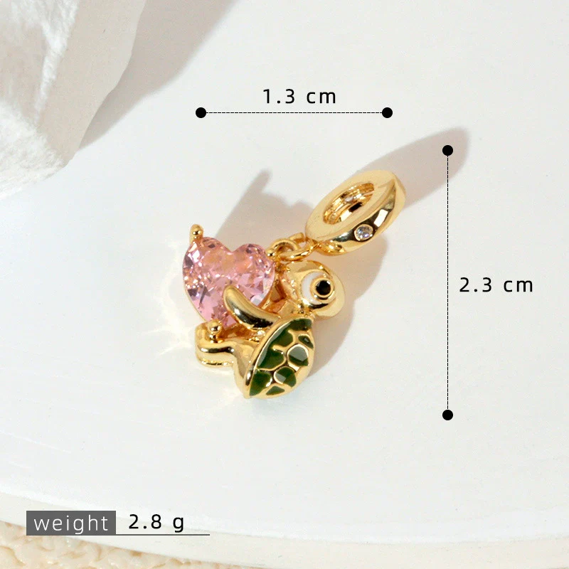 Wholesale Copper Minimalist Animal Zodiac Micropaved Marine Turtle Starfish Necklace Pendant - Image 30