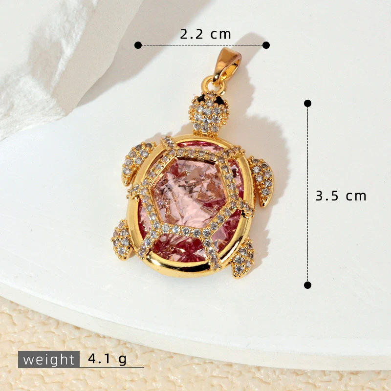 Wholesale Copper Minimalist Animal Zodiac Micropaved Marine Turtle Starfish Necklace Pendant - Image 7