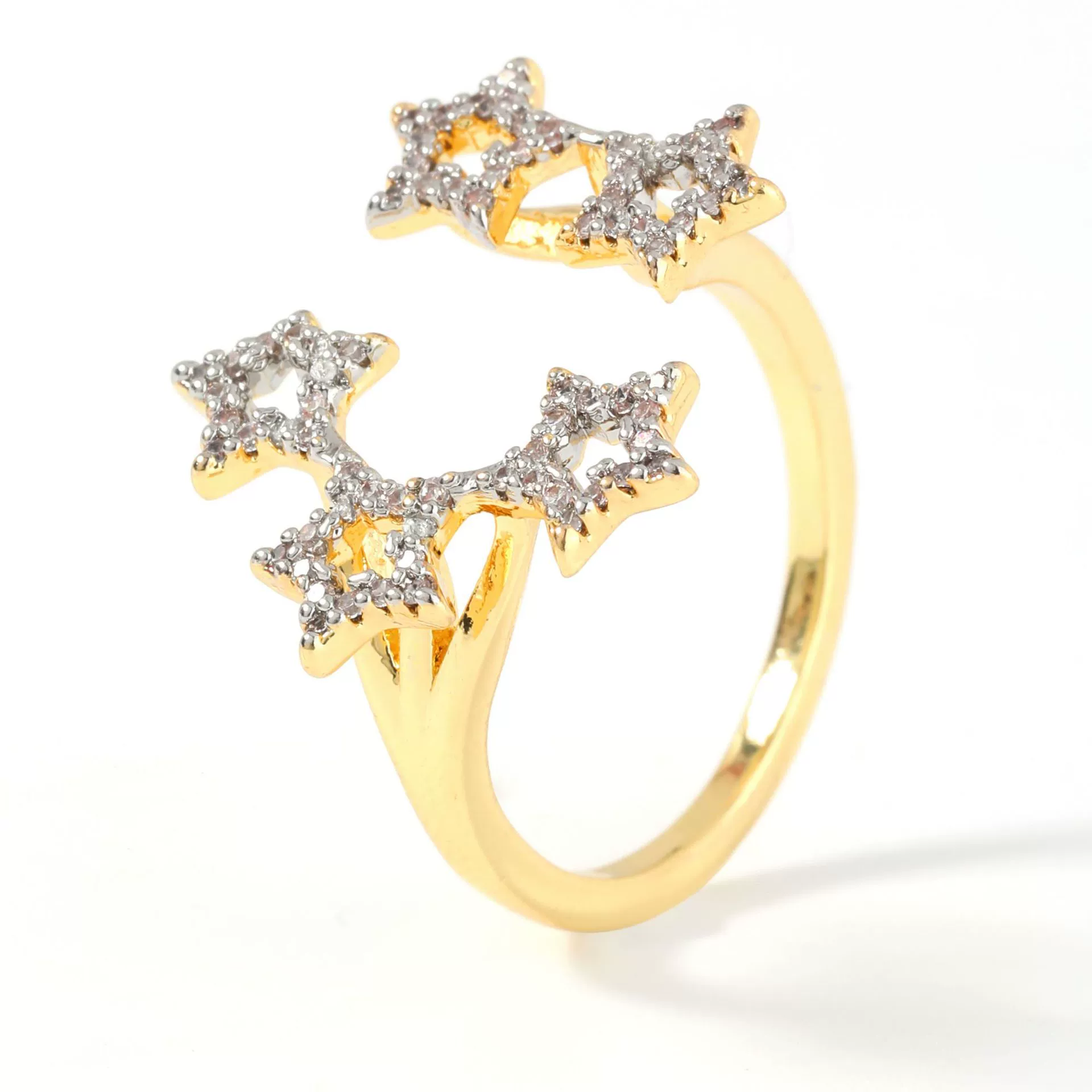 Wholesale Copper Minimalist Star Shape Electroplated Ring - Image 5